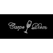 Close-up Carpe Diem w/champagne Glass 
