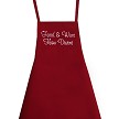 Burgundy Apron with Stock Design 