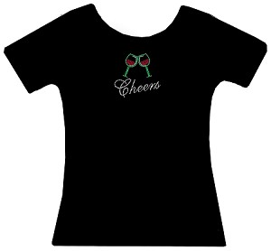 Cheers Rhinestone Christmas Shirt 