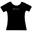 Clear Crystals on Black T-Shirt 
