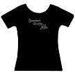 Black Tee, Clear & Colored Crystals 