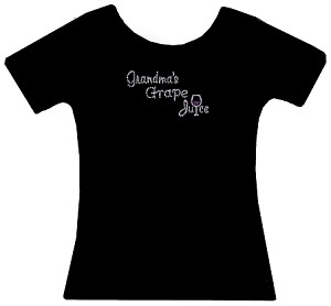 Black Tee, Clear & Colored Crystals 