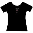 Black Tee, Clear & Colored Crystals 