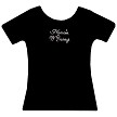 Black Tee, Clear & Colored Crystals 