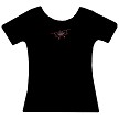 Shown on black shirt 