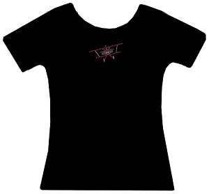 Shown on black shirt 