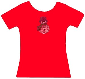 Snowman Rhinestone Christmas Shirt 