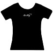 Shown on black shirt 